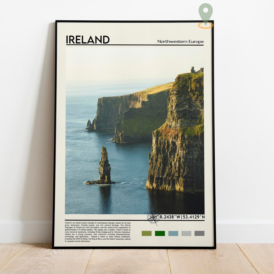 Ireland Print Ireland Poster Ireland Wall Art Ireland Travel Ireland Art Print Ireland Artwork Ireland Photo Ireland Dublin Print - Image 2