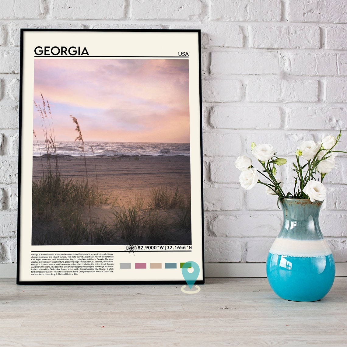 Georgia Print Georgia Wall Art Georgia Poster Georgia Photo Georgia Poster Print Georgia Wall Decor Georgia Travel Poster - Image 3