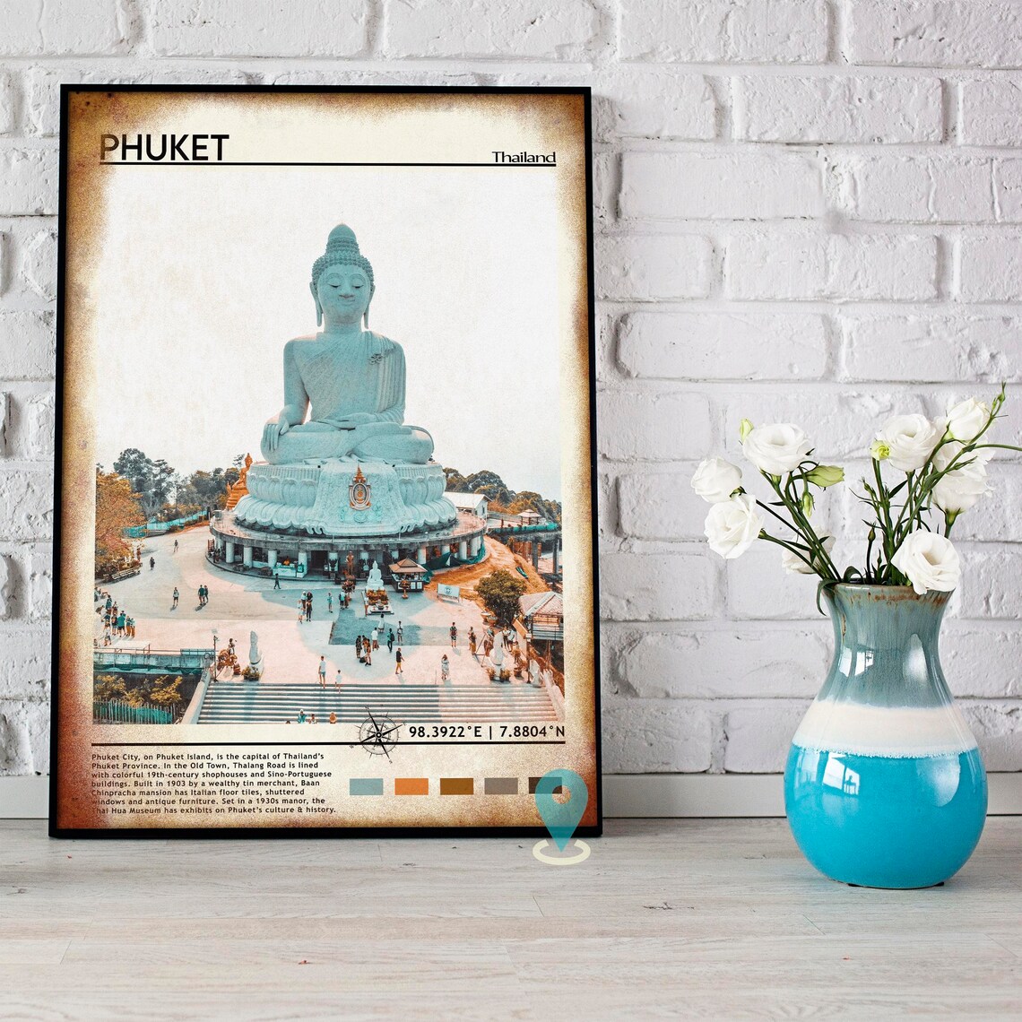 Phuket Thailand Big Buddha Statue Photo Poster Travel Decor Art - Image 4