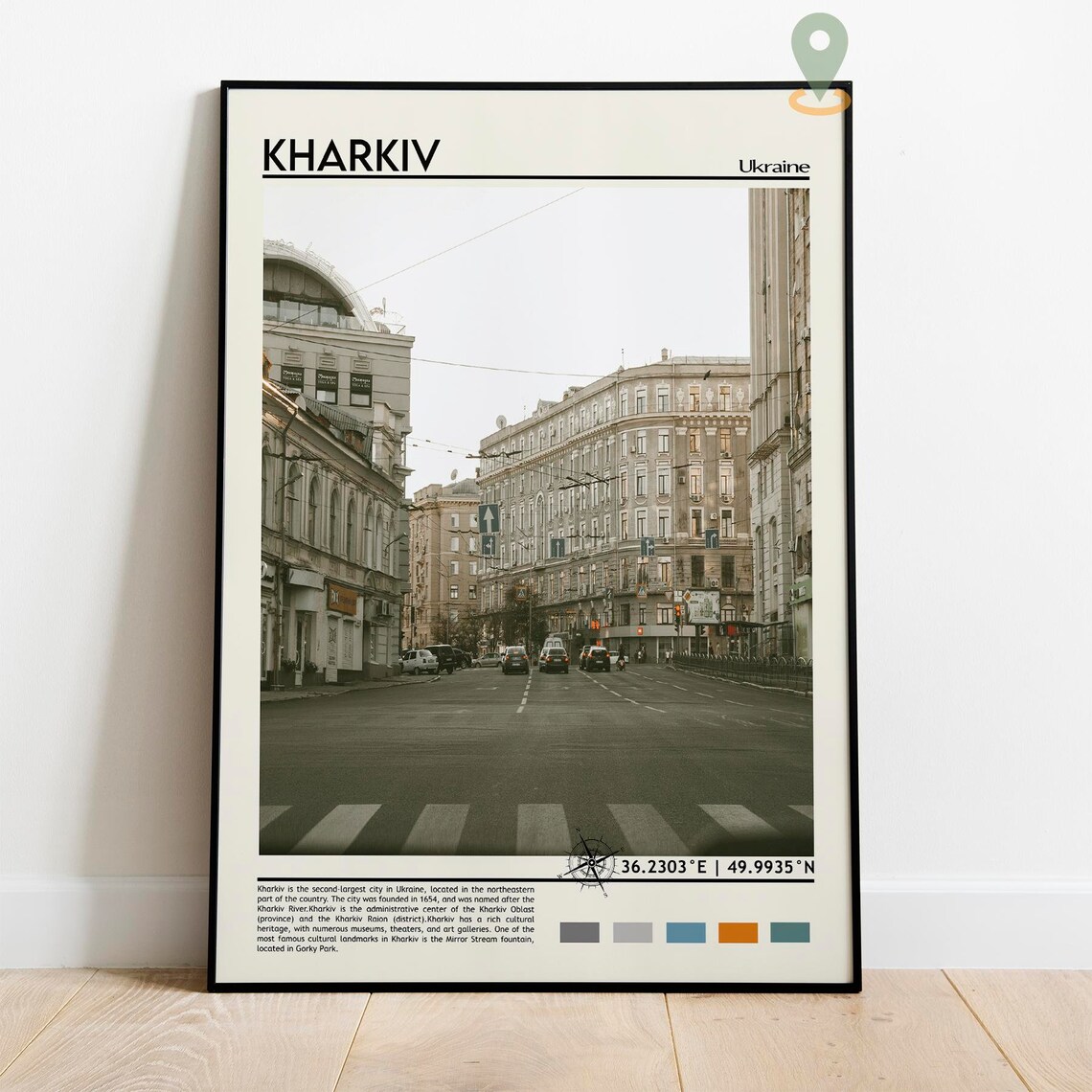 Kharkiv Ukraine Historic European Street Architecture Travel Poster - Image 2