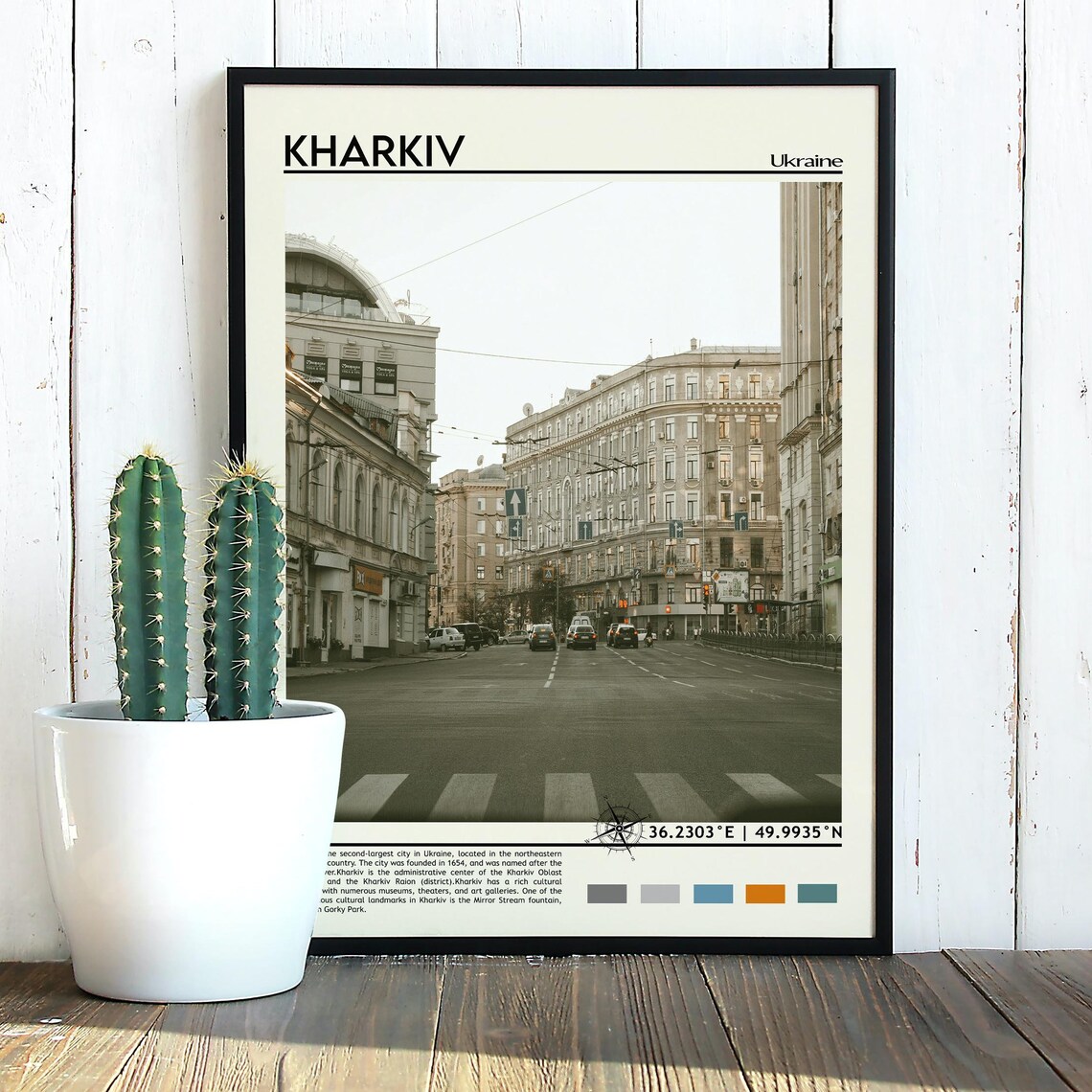 Kharkiv Ukraine Historic European Street Architecture Travel Poster - Image 3