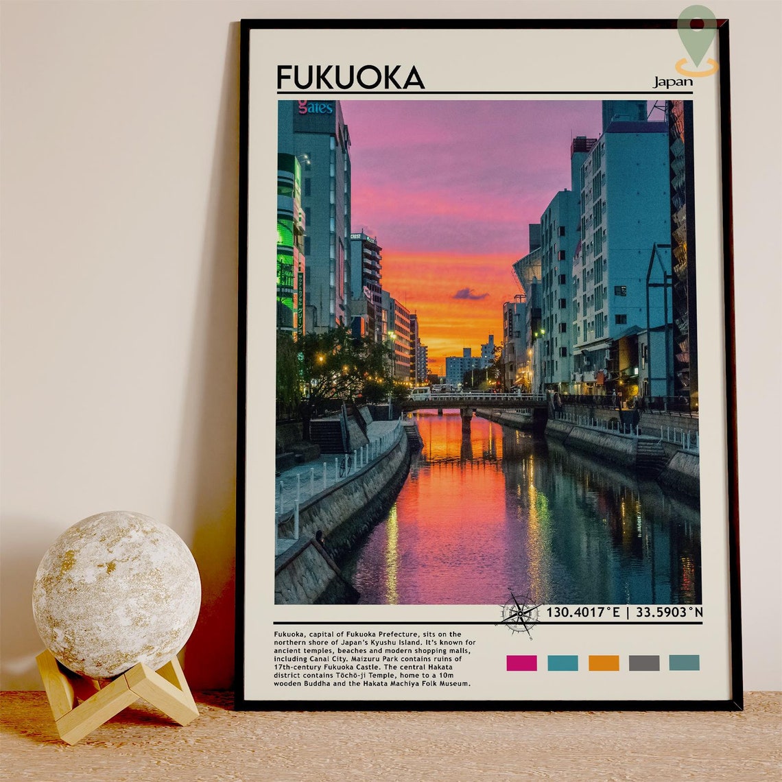 Fukuoka Print Vintage Poster Fukuoka Art Fukuoka Poster Fukuoka Photo Fukuoka Poster Print Fukuoka Wall Art Japan Poster Travel Gift - Image 5