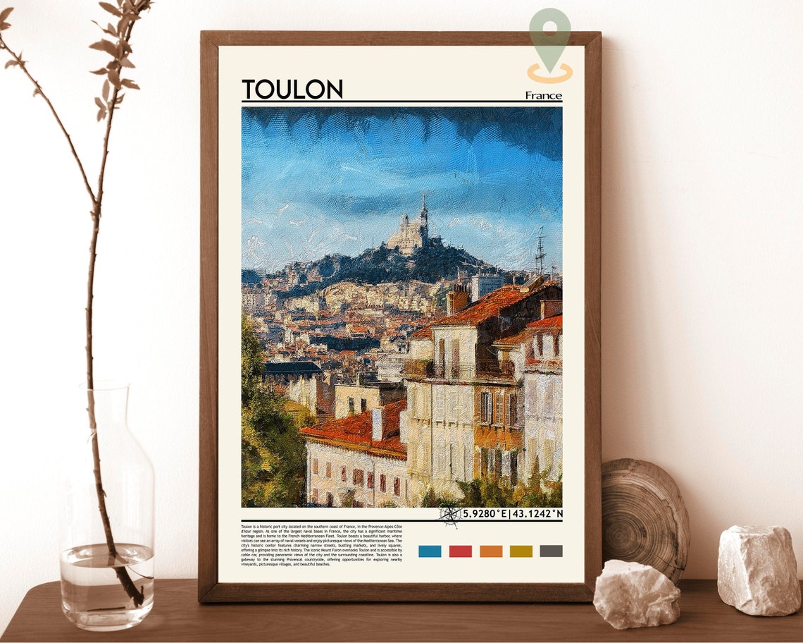 Toulon Print Toulon Poster Toulon Wall Art Toulon Travel Print Toulon Art Print Toulon Artwork Toulon Photo Toulon France Poster