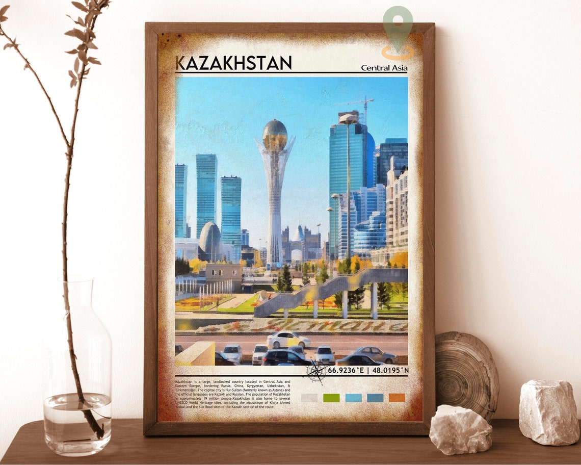 Kazakhstan Print Kazakhstan Art Kazakhstan Poster Kazakhstan Wall Art Kazakhstan Photo Kazakhstan Poster Print Astana Wall Art - Image 6