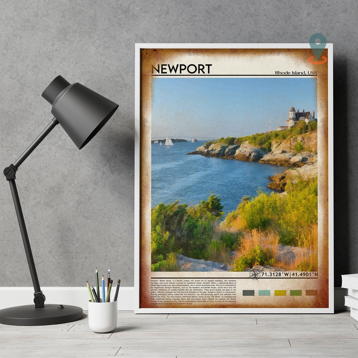 Newport Print Newport Poster Newport Wall Art Newport Travel Newport Art Print Newport Artwork Newport Photo Newport Rhode Island - Image 2
