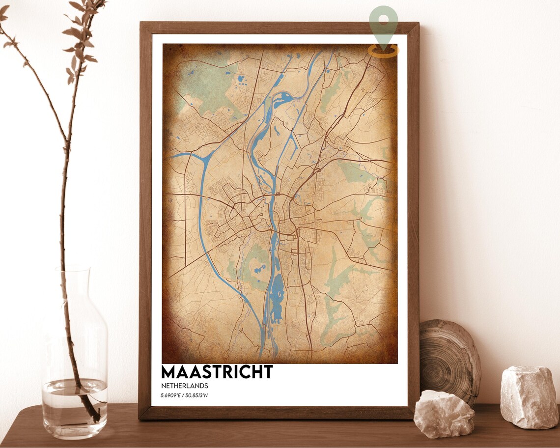 Maastricht Netherlands Midnight Neon City Street Map Art Poster - Image 3