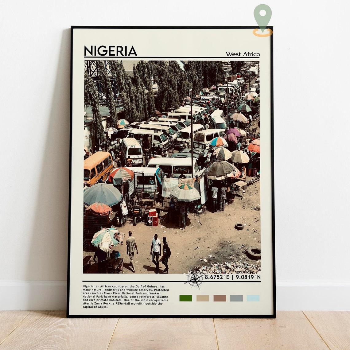 Nigeria Print Personalized Poster Nigeria Art Nigeria Poster Nigeria Photo Nigeria Poster Print Nigeria Painting Lagos Travel Poster - Image 2