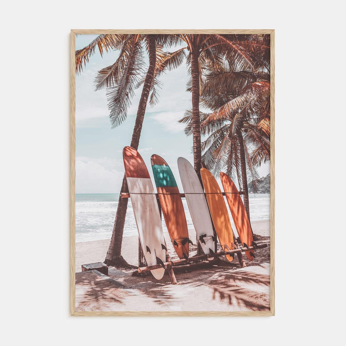 Fine Art Surfboards Print Color Photography Poster For Beach Decor Coastal Wall Art