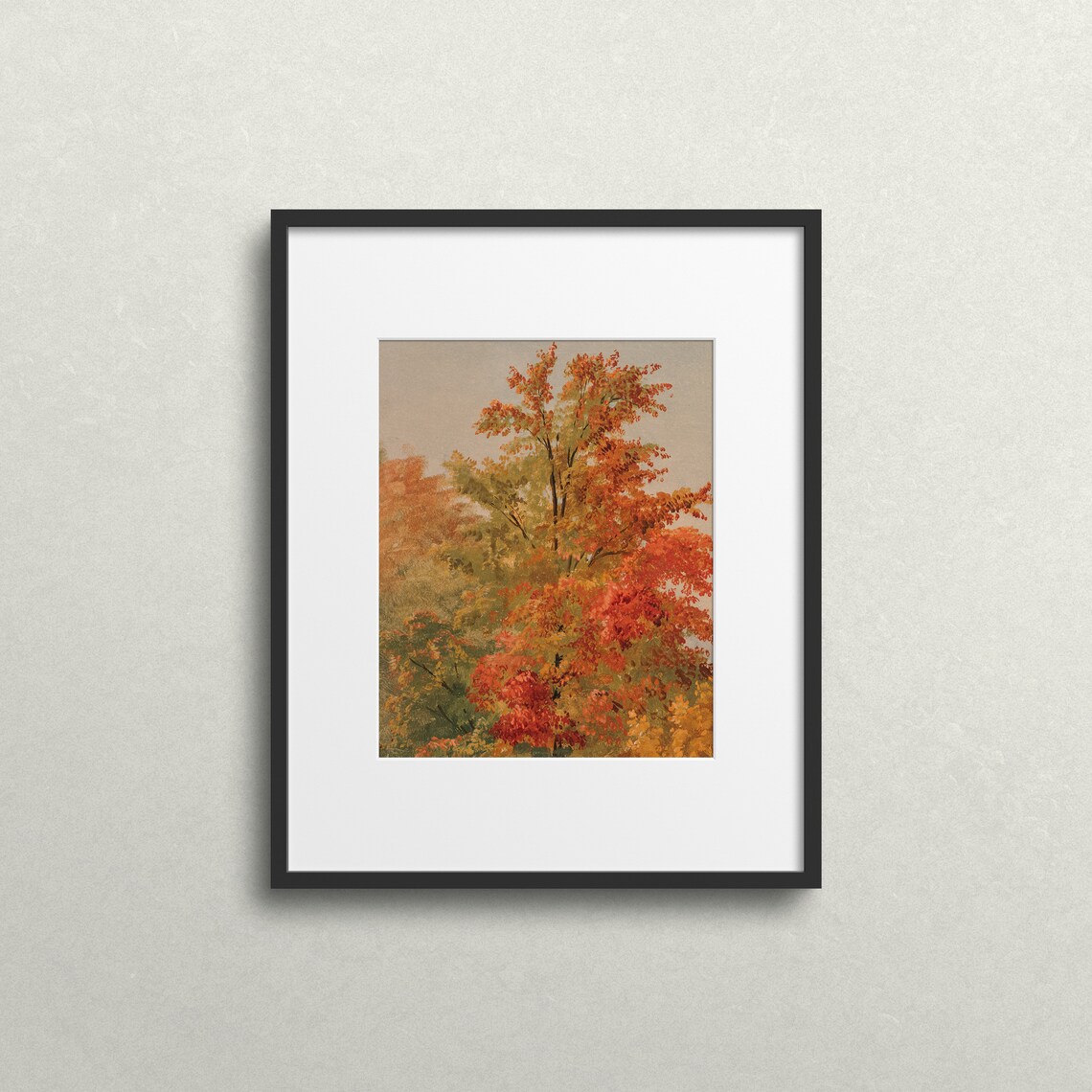 Bright Autumn Tree, Vintage Autumn Art Print - Image 2