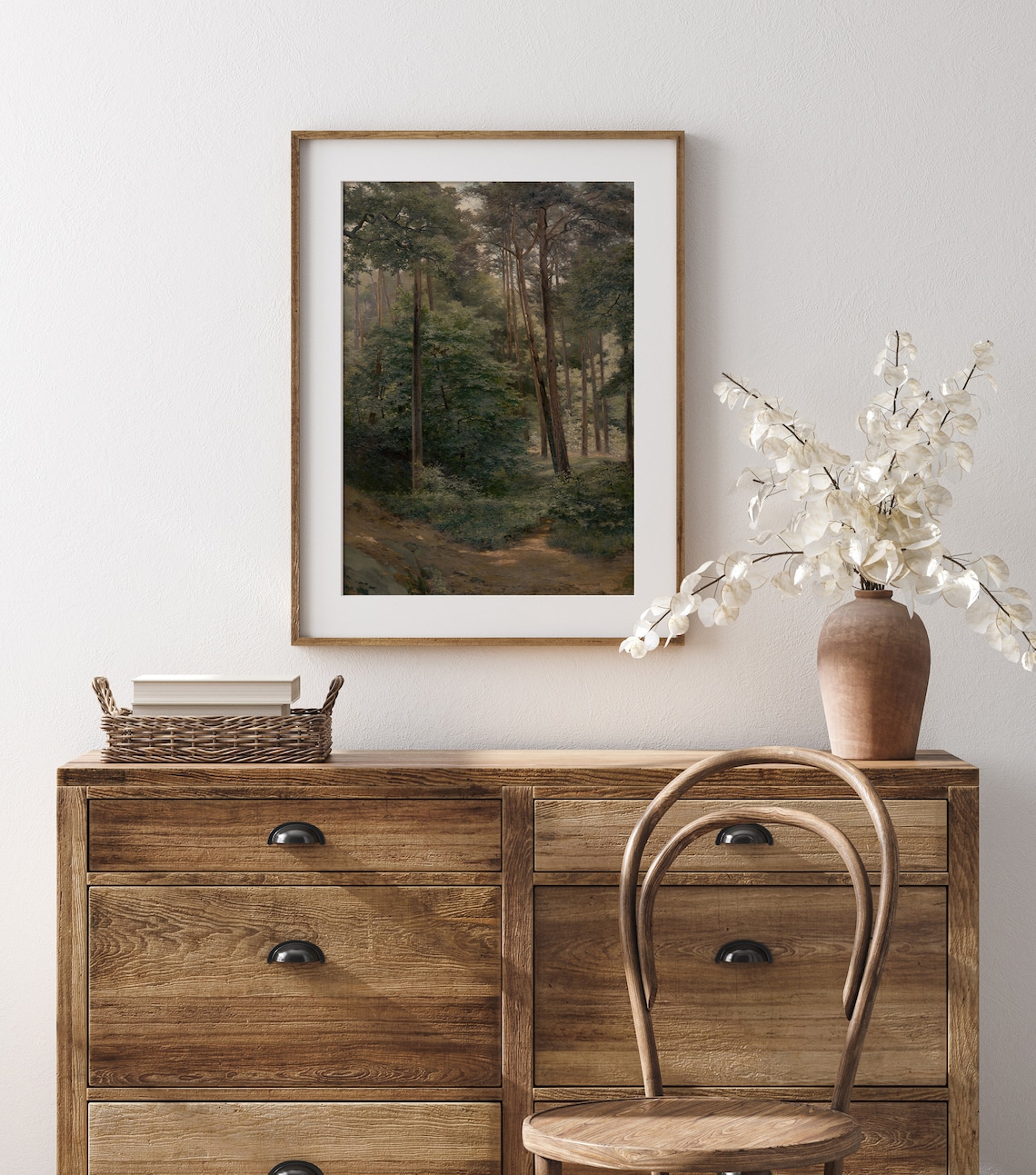 Alone In The Forest, Vintage Oregon Landscape Art Print - Image 3