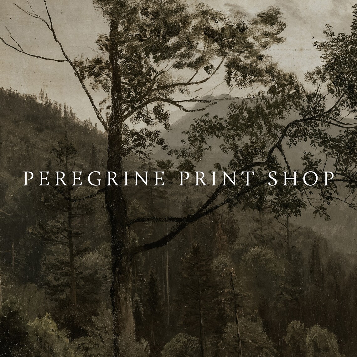 Dark Forest Tree Moody Forest Painting Moody Art Moody Forest Painting L49 - Image 3