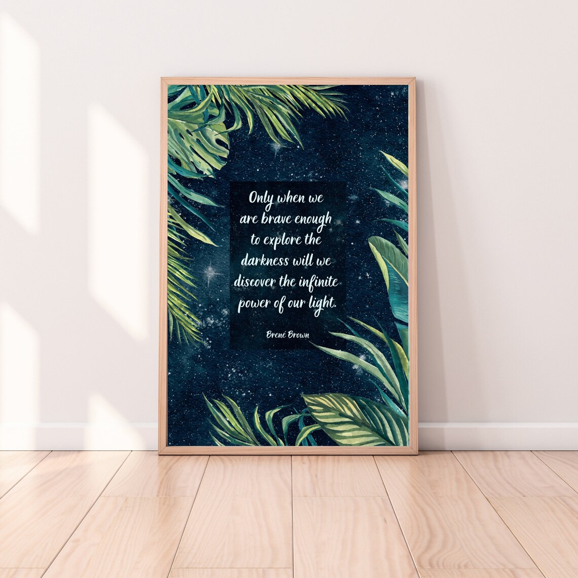 Brene Brown Infinite Power Of Our Light Night Jungle Starry Poster - Image 6