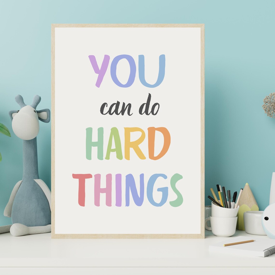You Can Do Hard Things Kids Affirmations Poster - Image 5