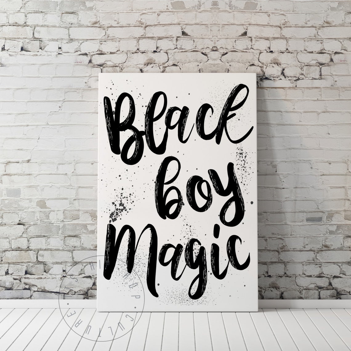 Black Boy Magic Brush Script Inspirational Black Culture Art Poster - Image 5
