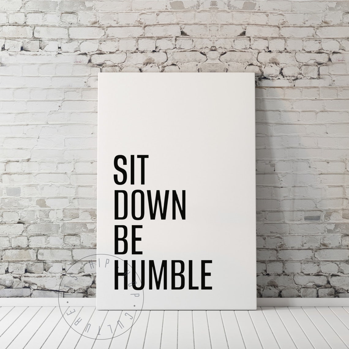 Sit Down Be Humble Bold Kendrick Lamar Minimalist Lyric Poster - Image 3