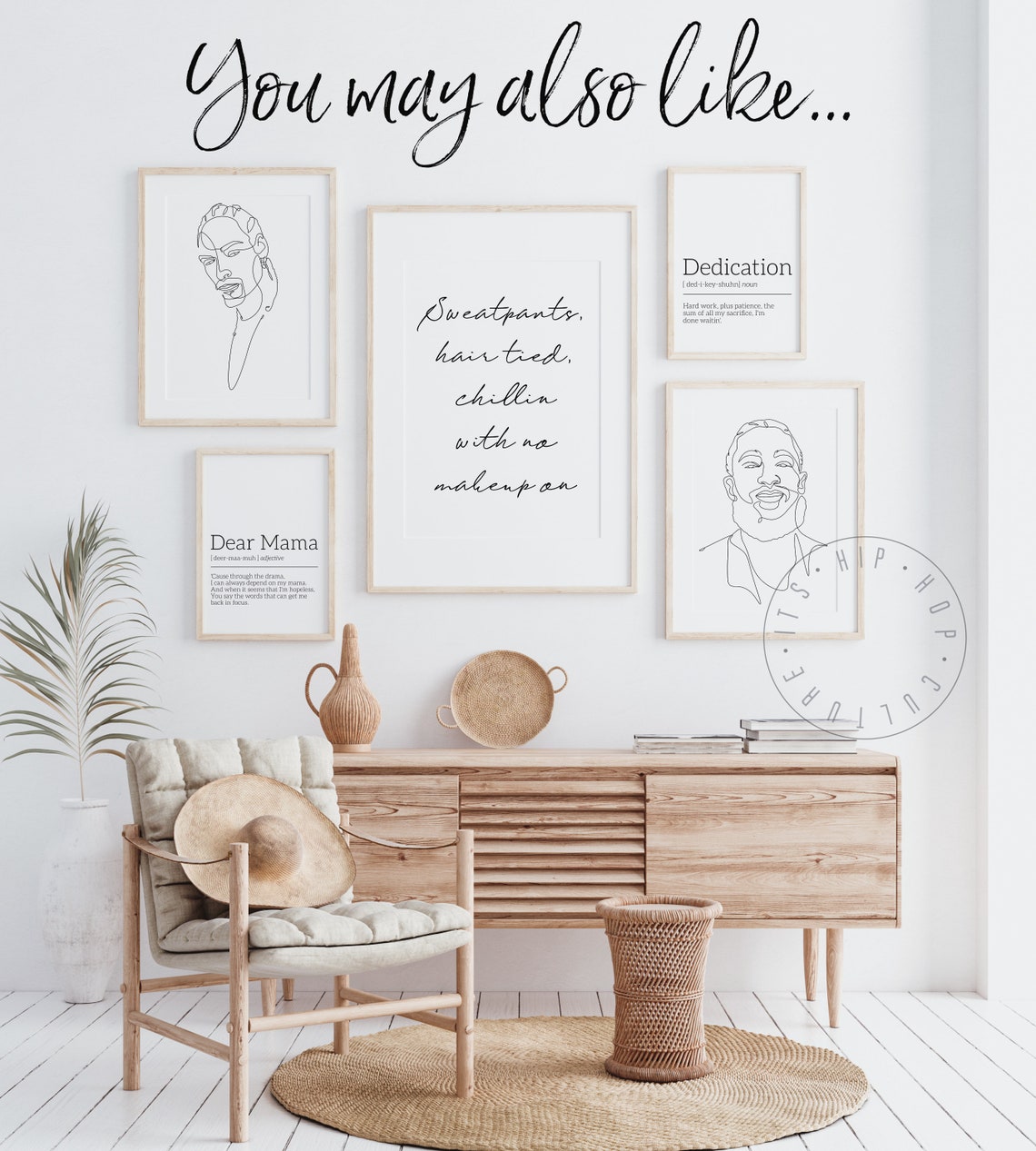 Cash Rules Everything Around Me Cream Script Hip Hop Lyrics Poster - Image 3