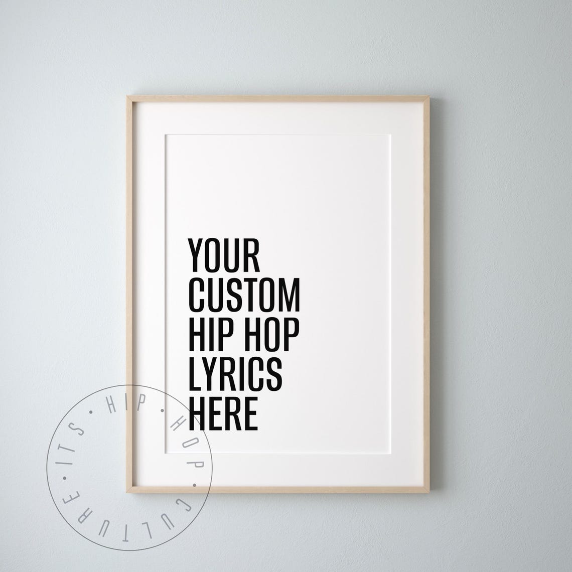 Custom Hip Hop Lyrics Your Song Personalized Quote Poster Gift - Image 3