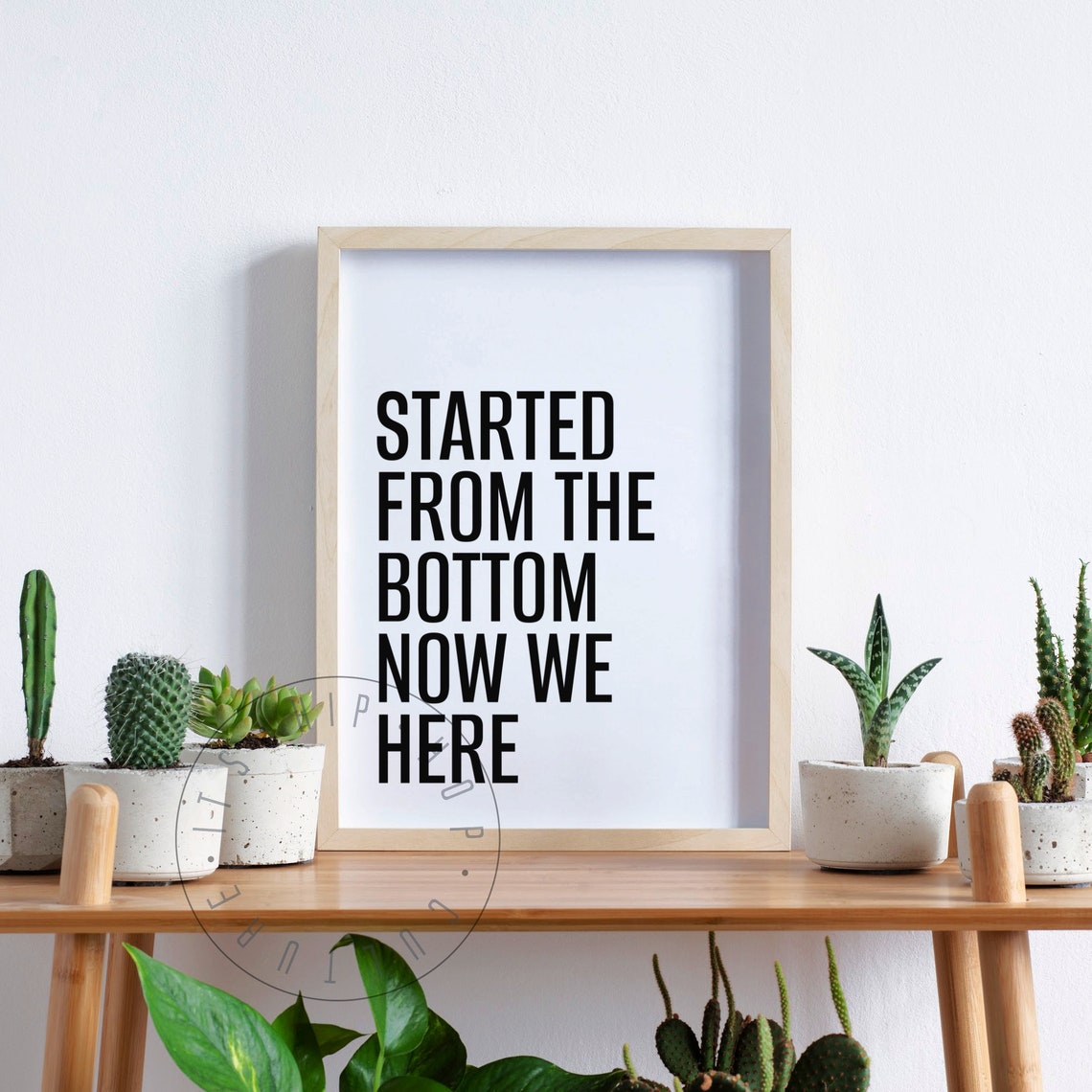 Started From The Bottom Now We Here Drake Motivational Poster - Image 3
