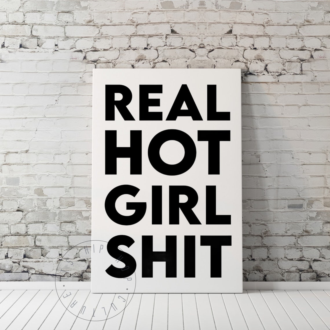 Real Hot Girl Rap Lyrics Poster Print Hip Hop Song Rapper Poster Hip Hop Poster Rap Lovers Hip Hop Lovers Rapper Lovers Print Rap Fan Art