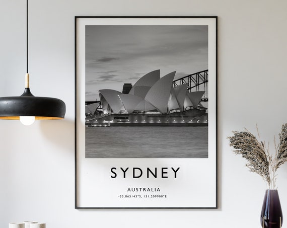 Sydney Travel Poster, Australia Travel Art