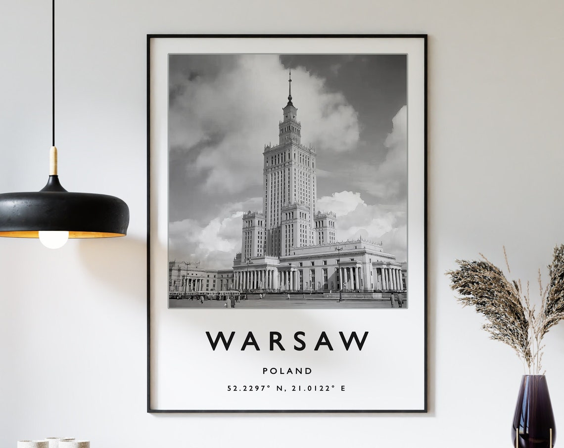 Warsaw Travel Print Warsaw Travel Poster Poland Travel Poster European Travel Art Print Photographic Wall Art Travel Print