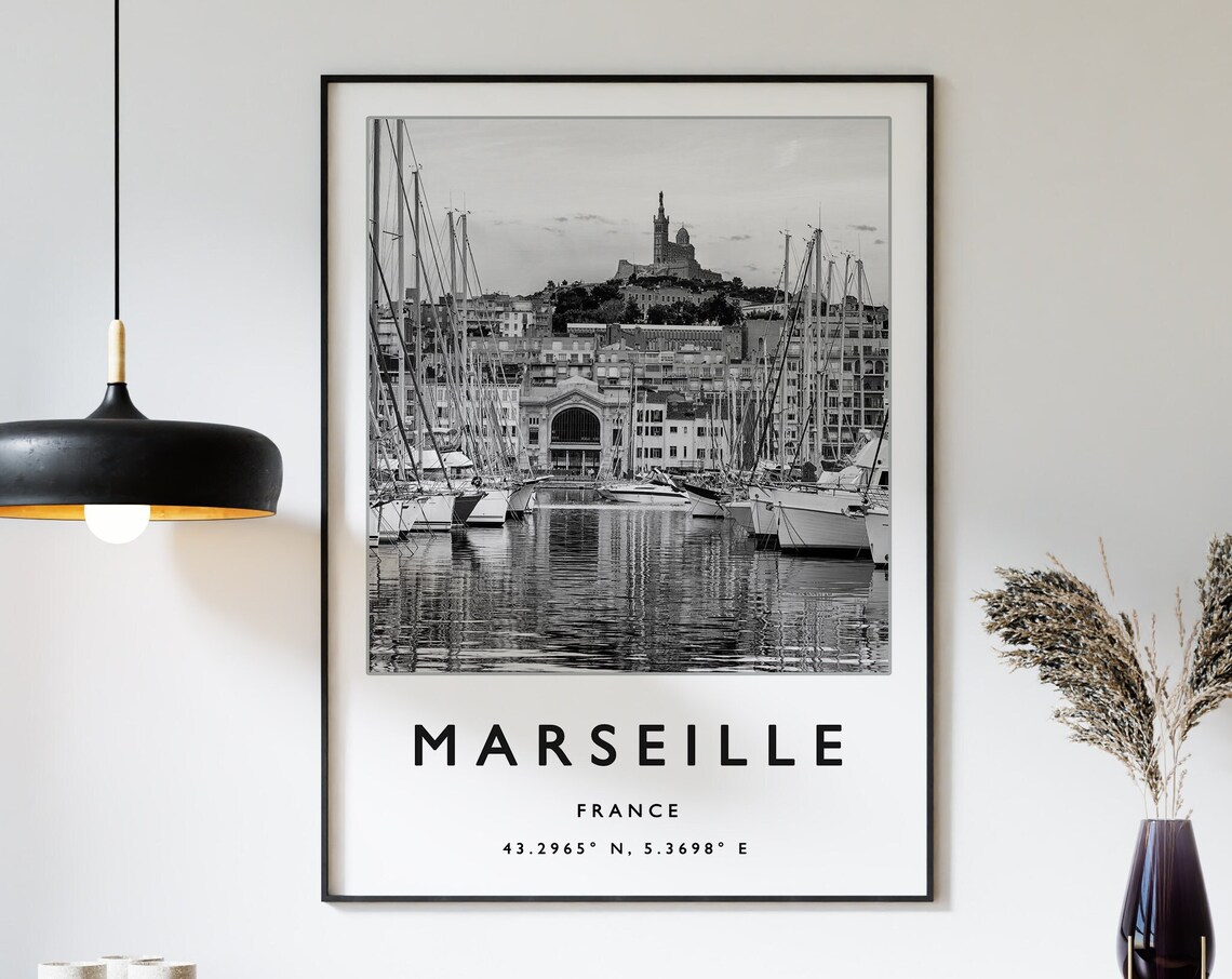 Marseille Travel Poster, France Travel Art Print