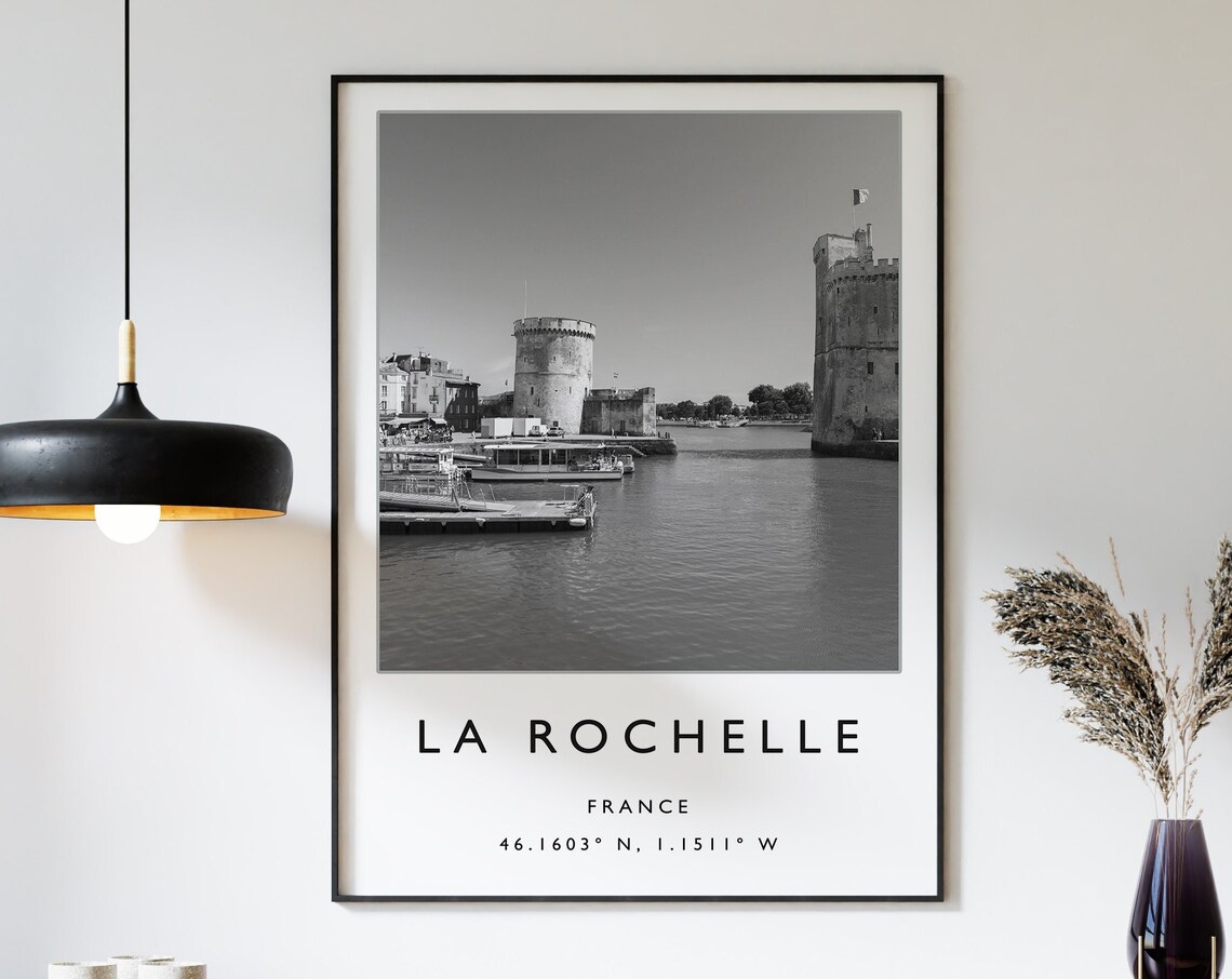 La Rochelle France Minimalist Travel Poster