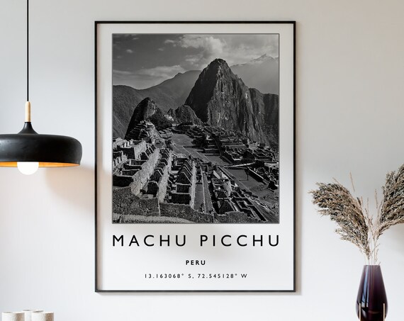 Machu Picchu Peru Travel Art Poster