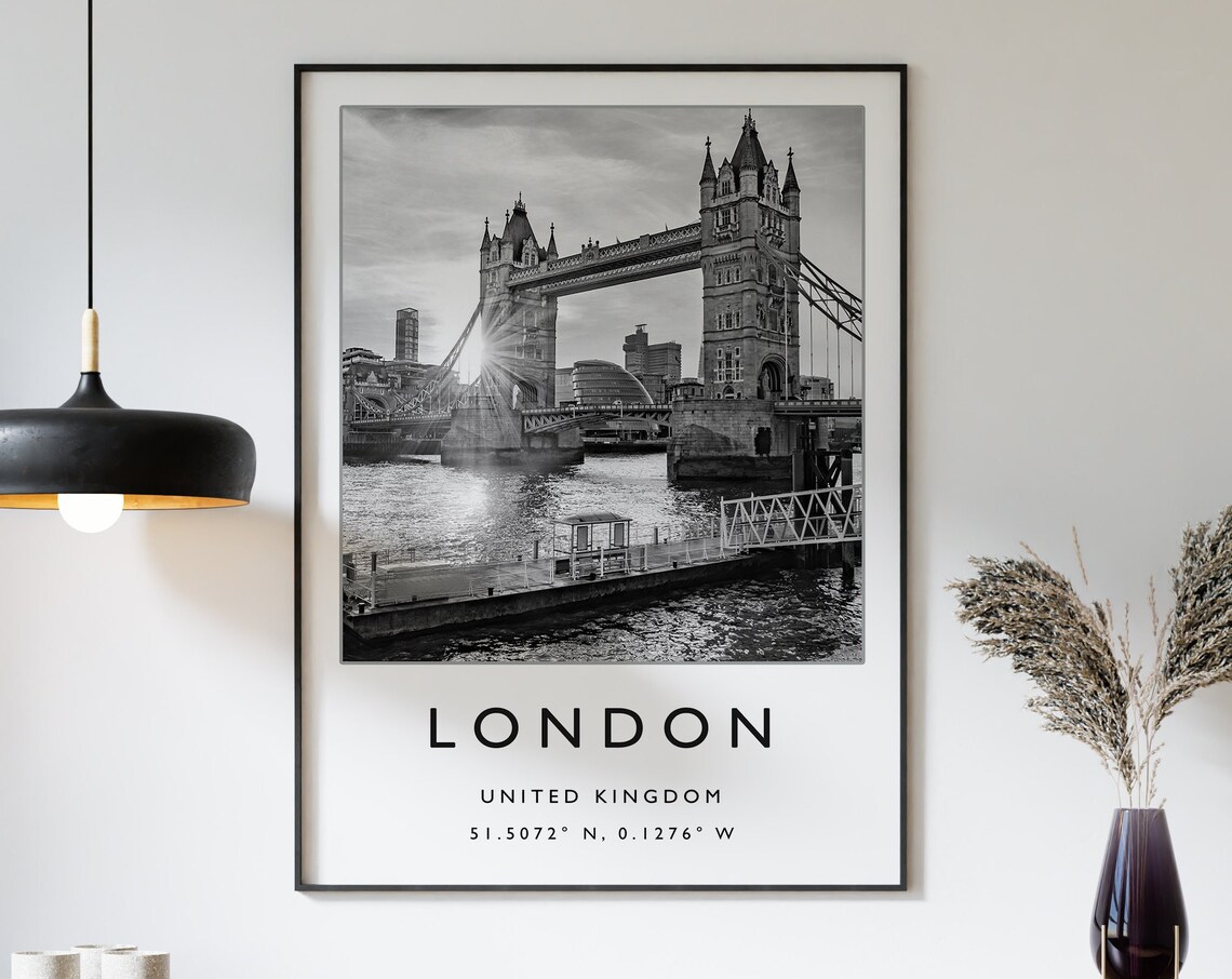 London Travel Poster, English City Wall Art Print