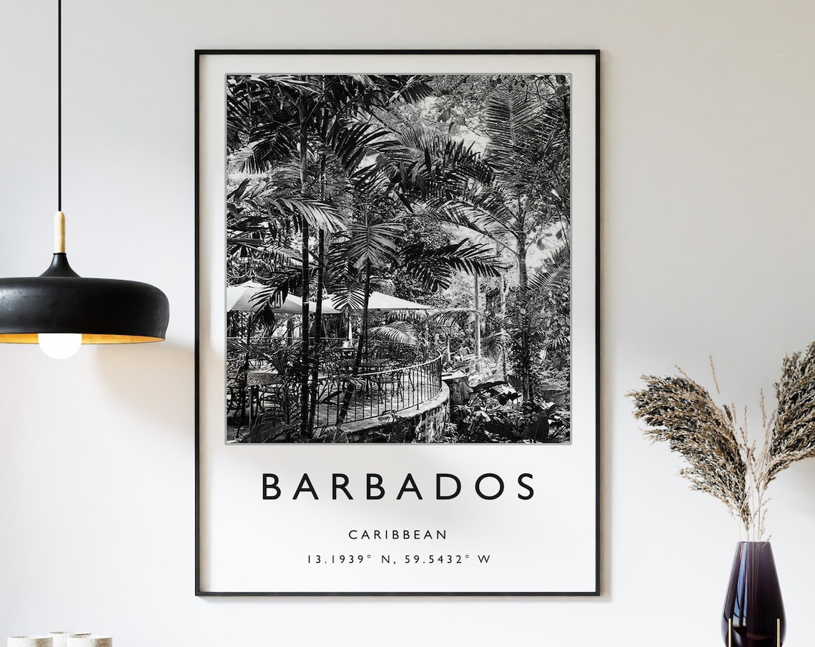 Barbados Travel Poster, Caribbean Travel Print