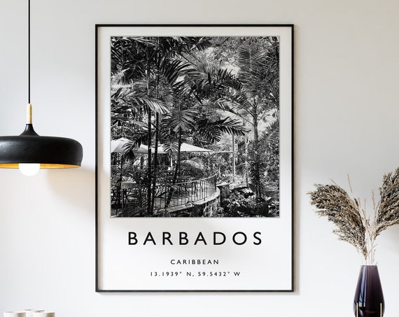 Barbados Travel Poster, Caribbean Travel Print