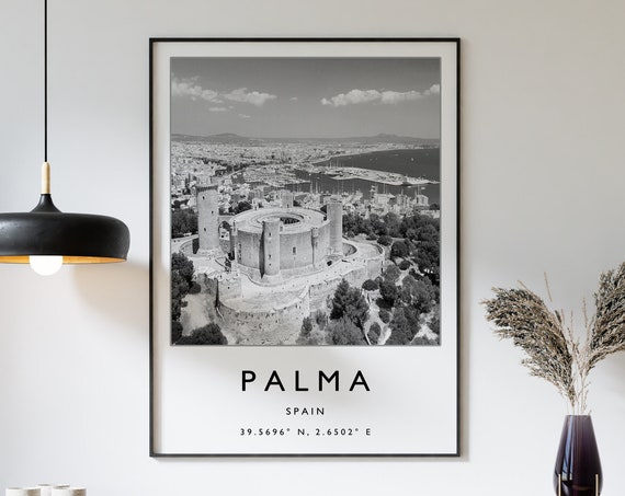 Palma Travel Poster, Minimalist Spain Mallorca Print