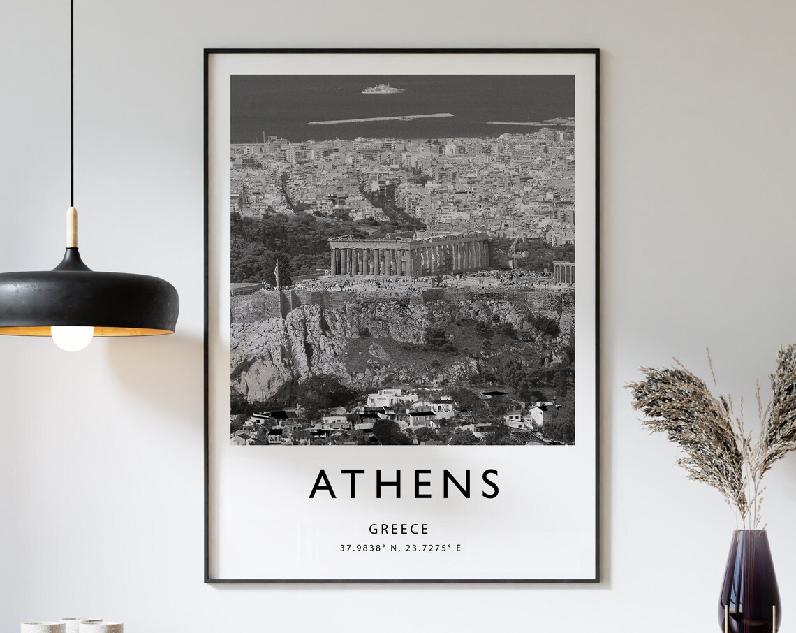 Athens Travel Poster, Greece Travel Art Print