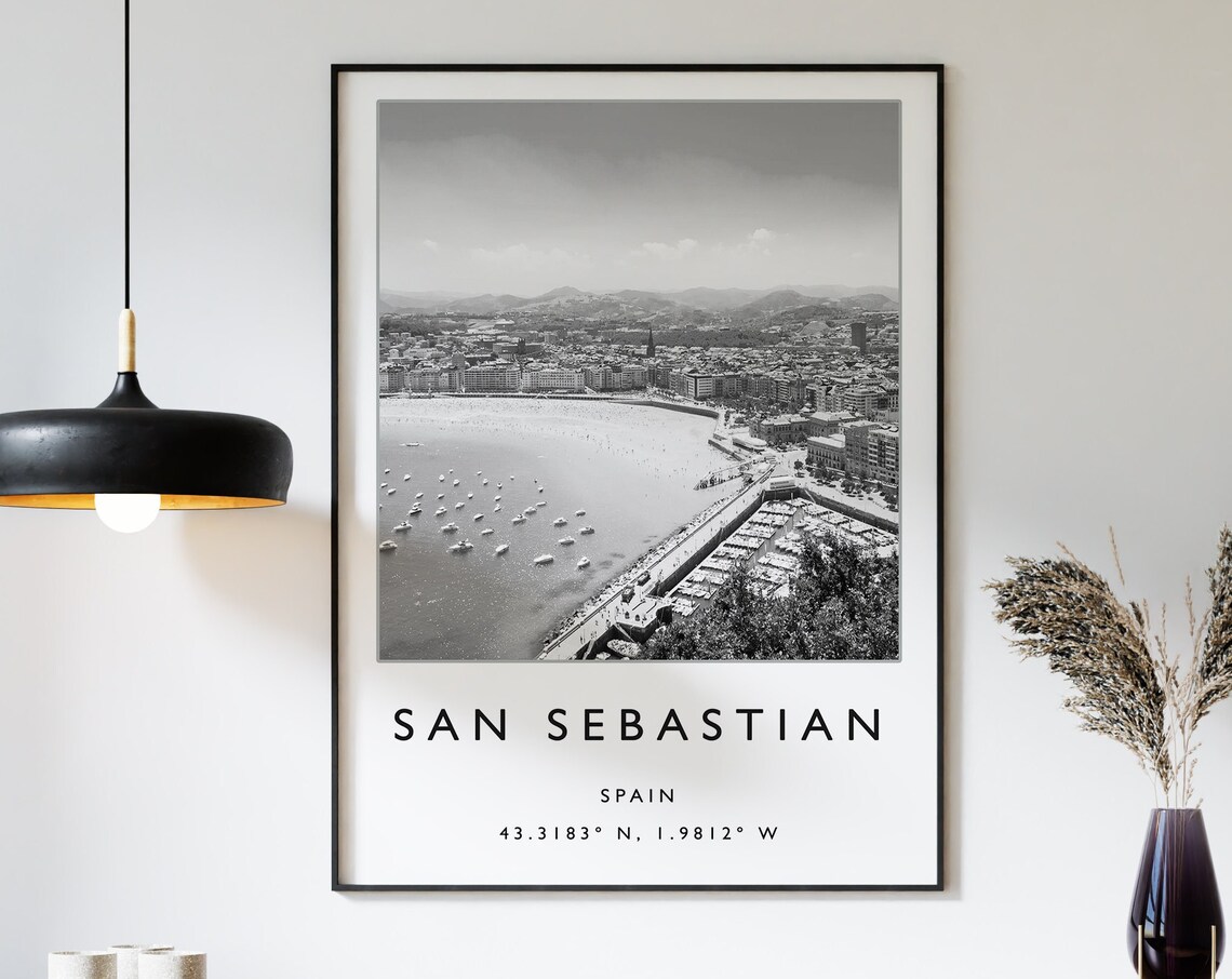 San Sebastian Poster San Sebastian Travel Print Spain Travel Poster Travel Decor Minimalist Travel Poster Travel Gift A1a2a3a4