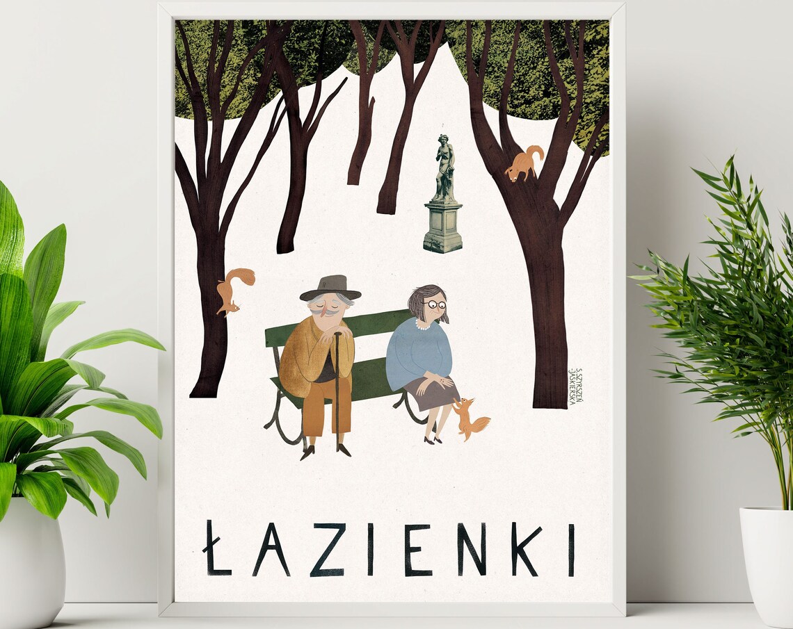 Azienki Krlewskie Warszawa Warsaw Wall Decoration Polska Poland Print Poster Travel Poster Illustration - Image 2