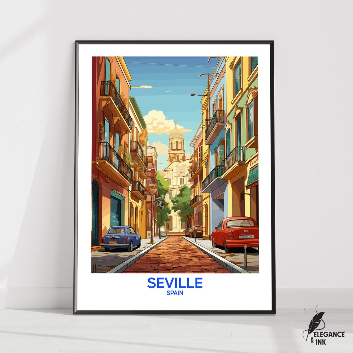 Seville Posterseville Travel Printseville Wall Artseville Decorseville City Gift Ideahousewarming