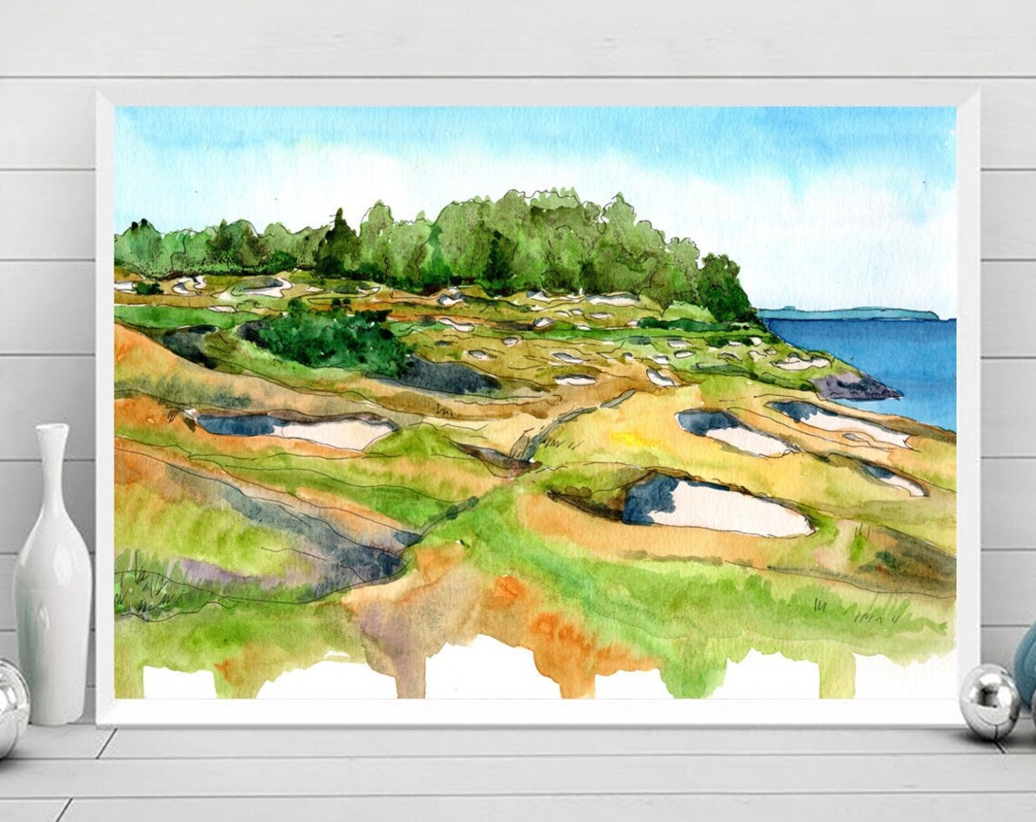 Whistling Straits Golf Course, Wisconsin Travel Art Print