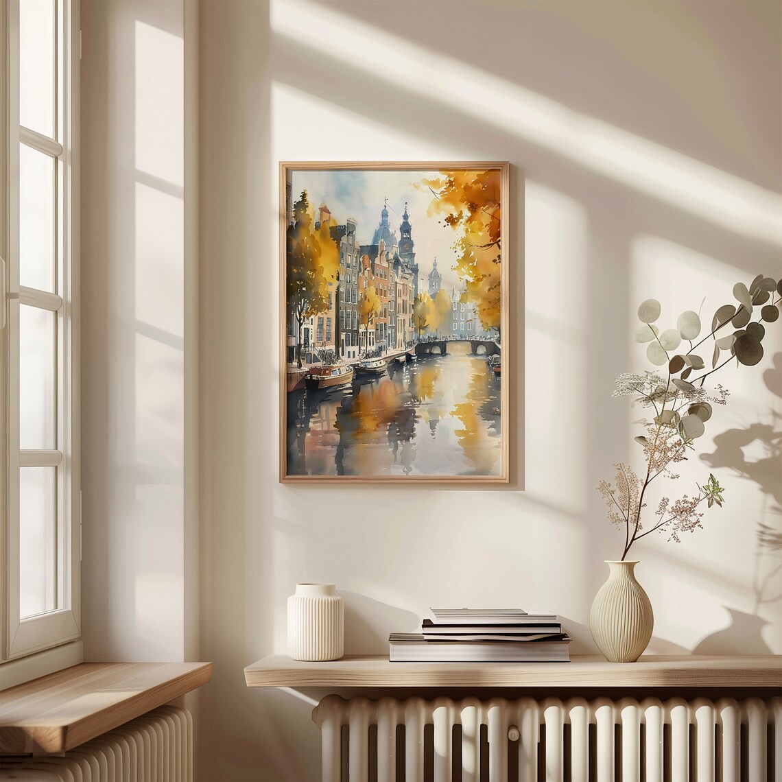 Amsterdam Watercolor Painting Travel Poster - Image 4
