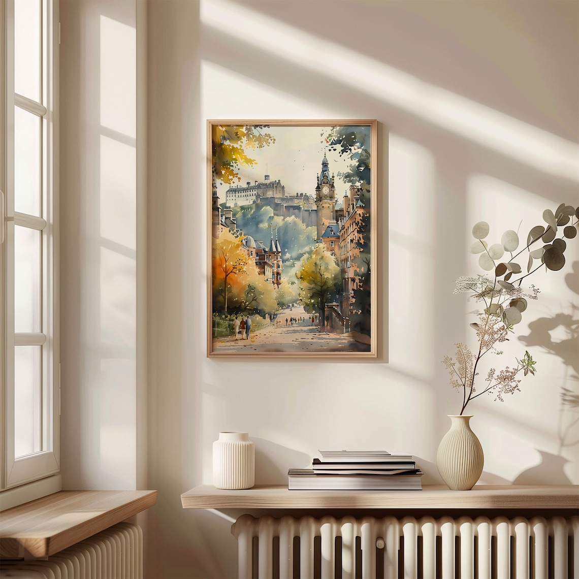 Edinburgh Watercolor Cityscape Art Print, Scotland - Image 4