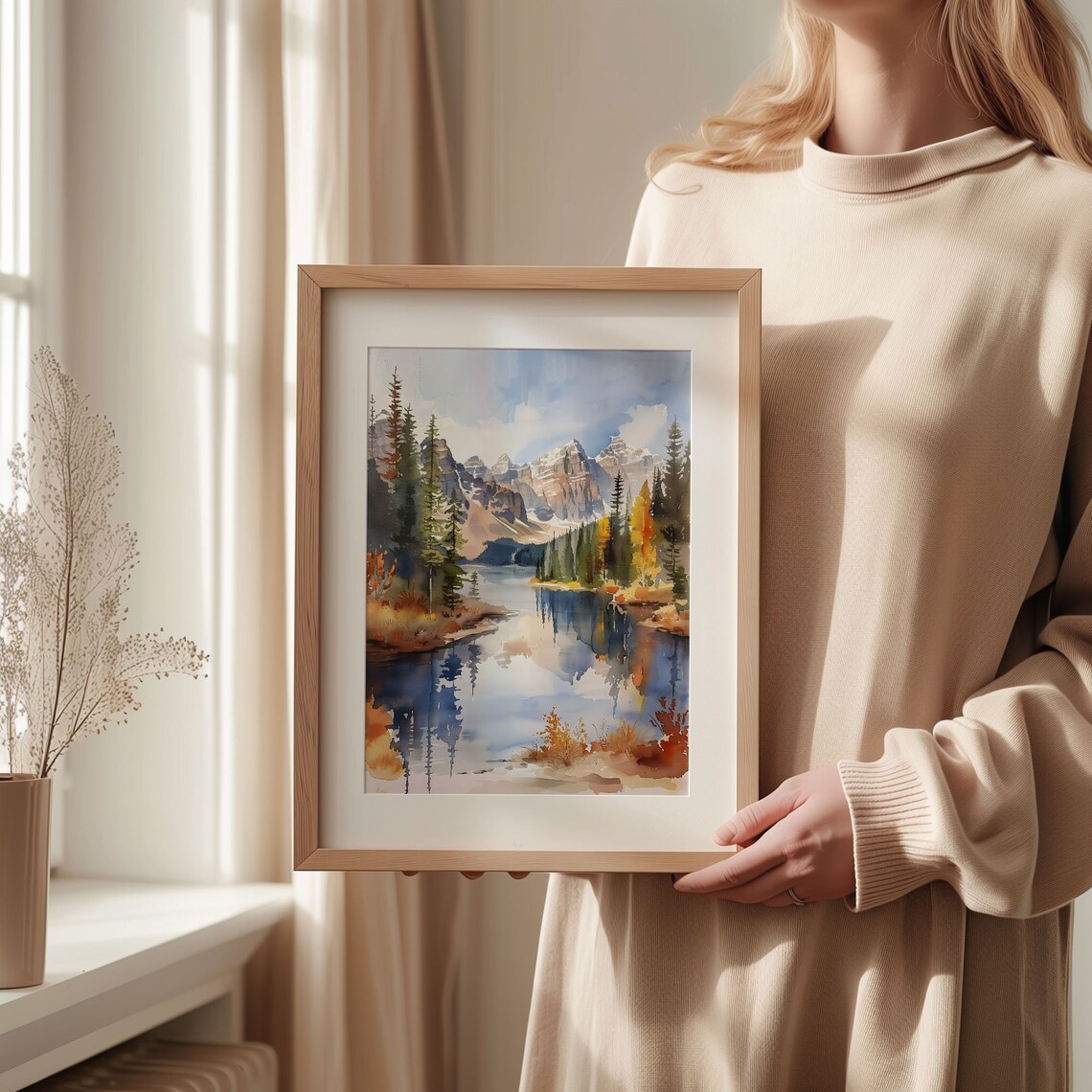 Banff Watercolor Travel Poster, Canada Wall Art - Image 2