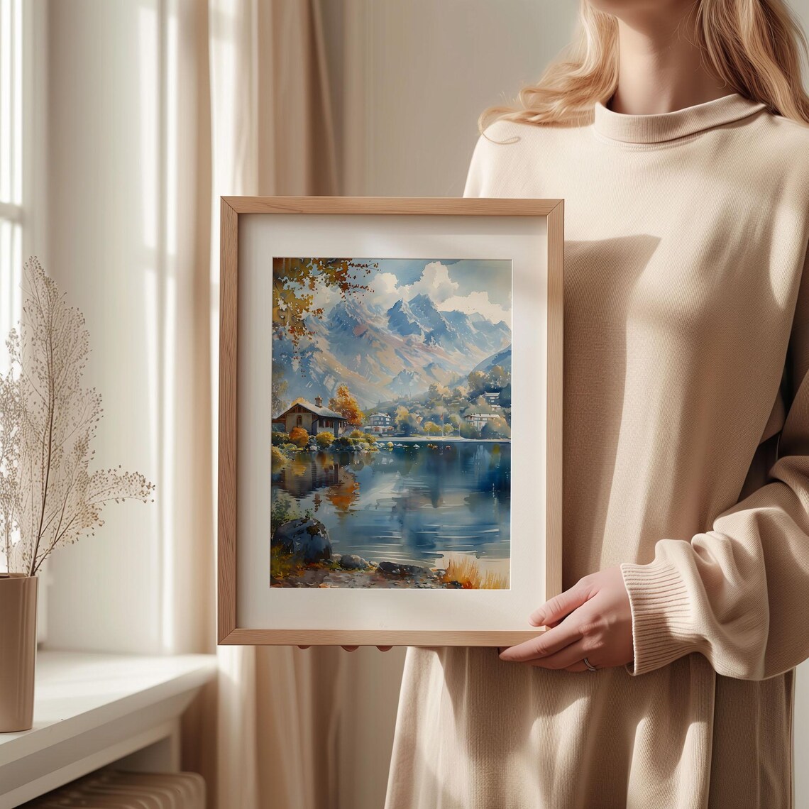 Coniston Watercolor Art Print, Home Decoration - Image 2