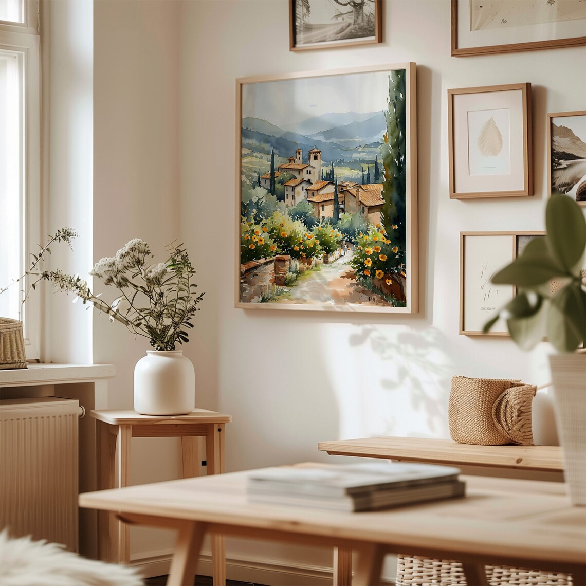 Tuscany Watercolor Travel Poster, Italy Art Print - Image 3