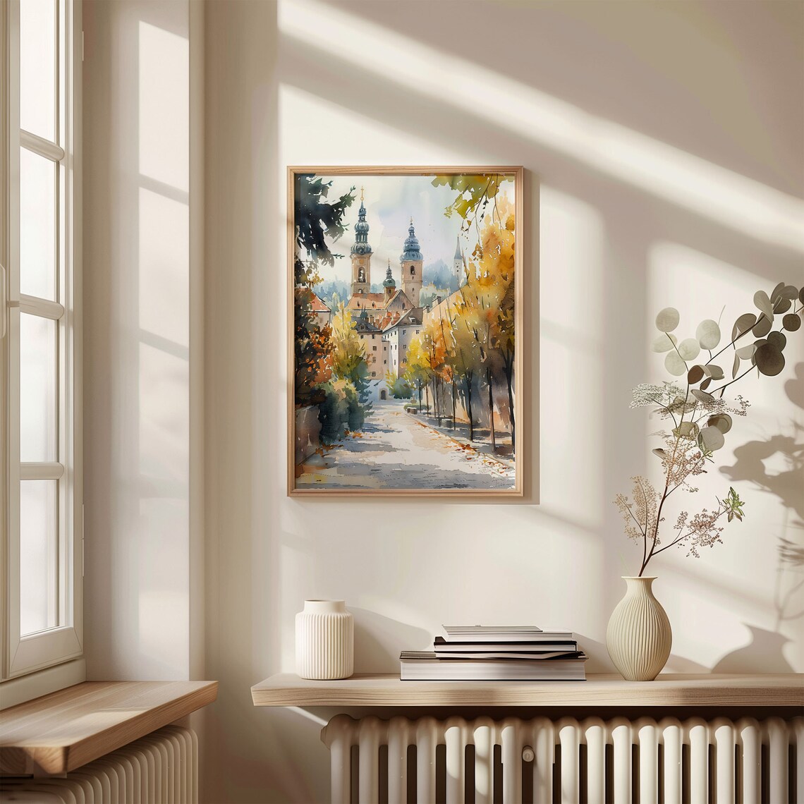 Krakow Watercolor Travel Poster, Poland Wall Art - Image 4
