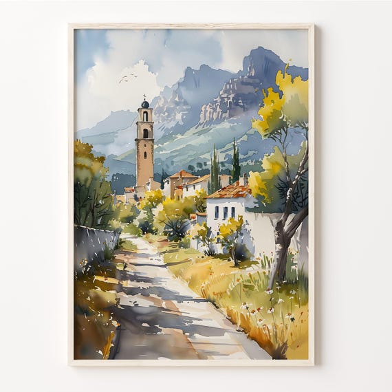 Stellenbosch Watercolor Painting Stellenbosch Wall Art South Africa Poster Home Dcor Stellenbosch Art Print C30 782