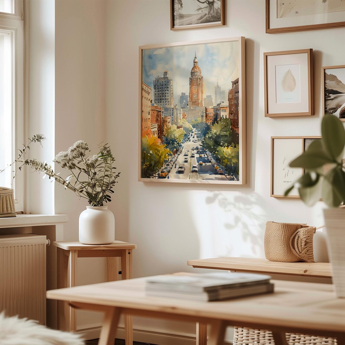 Atlanta Travel Poster, Watercolor Georgia Skyline Print - Image 3