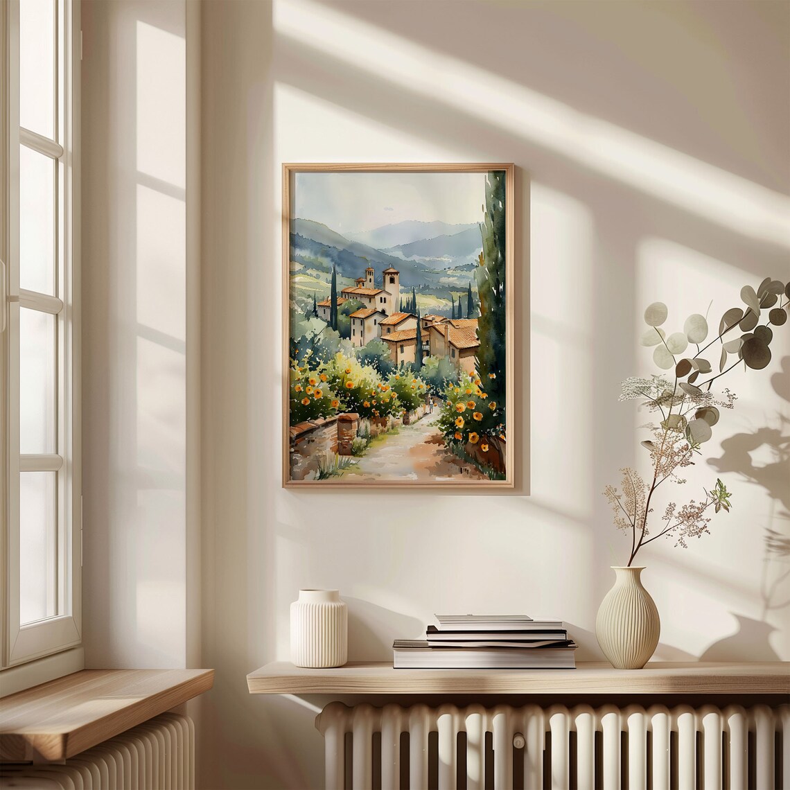 Tuscany Watercolor Travel Poster, Italy Art Print - Image 4