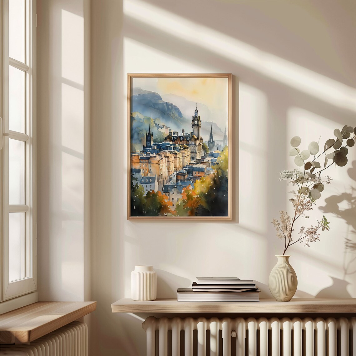 Edinburgh Watercolor Painting Travel Poster - Image 4