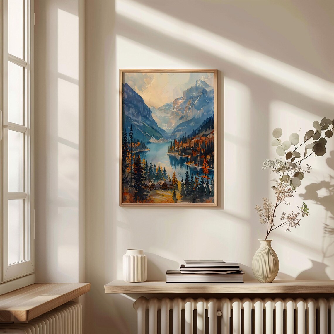 Banff National Park Watercolor Home Dcor Poster - Image 4