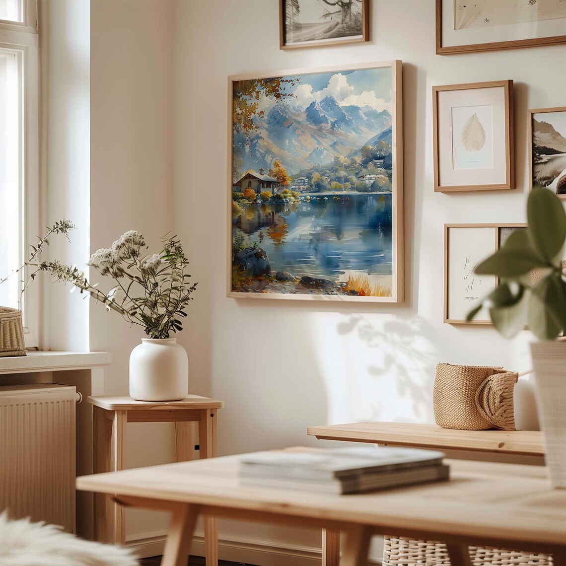 Coniston Watercolor Art Print, Home Decoration - Image 3