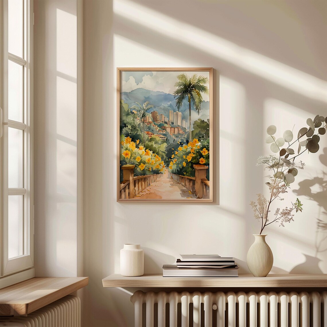Medellin Watercolor Travel Poster, Colombia City Art - Image 4